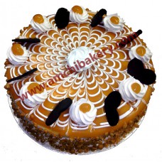 butterscoth cake with caramel coating 