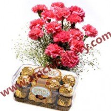 Beautiful Roses + Fancy chocolates gift pack