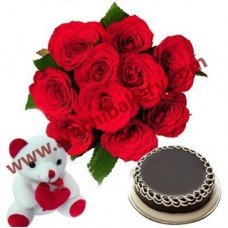 Tedi cake and flower