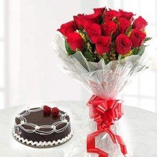 Chocolate Cake With Fresh Flowers